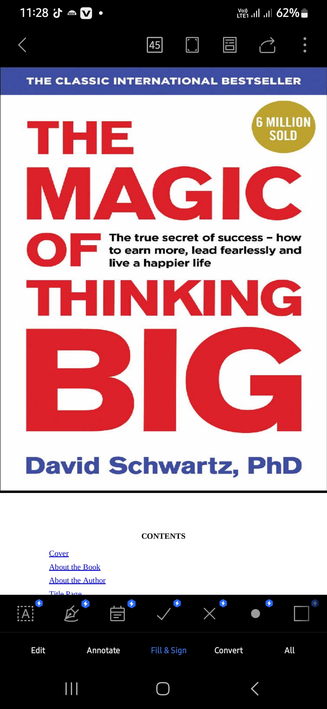 The Magic of Thinking Big: Key Lessons for Success and Confidence pdf free for dawload